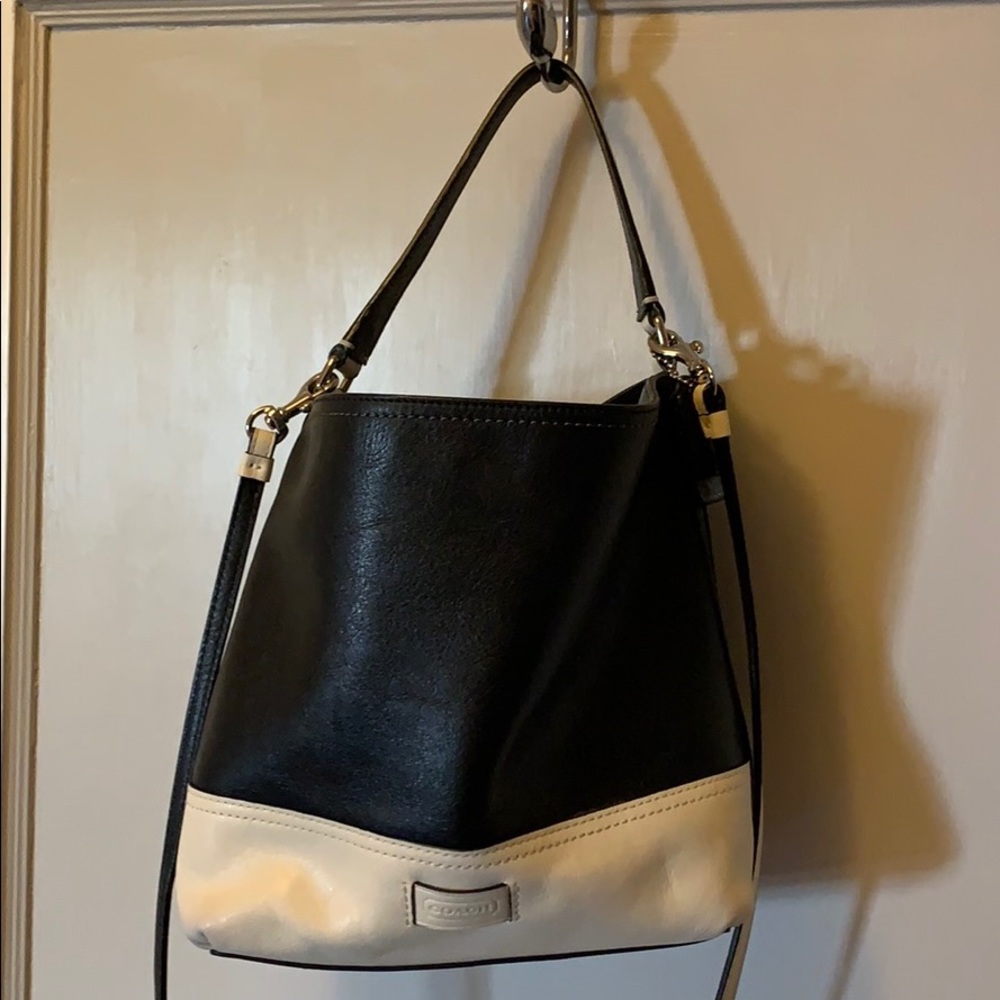 Coach black & white bag